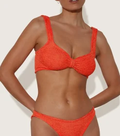 Hunza G Bikini Sets|Bralette-Ashley Bikini - Metallic Tangerine