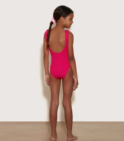 Hunza G Baby 2-6 Yrs-Baby Classic Swim - Metallic Raspberry