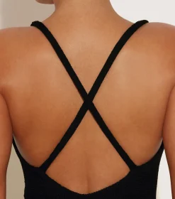 Hunza G Scoop Neck-Bette Swim - Black