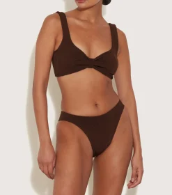 Hunza G Bikini Sets|Bralette-Bonnie Nile Bikini - Metallic Chocolate