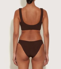 Hunza G Bikini Sets|Bralette-Bonnie Nile Bikini - Metallic Chocolate