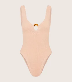 Hunza G V Neck-Celine Swim - Blush