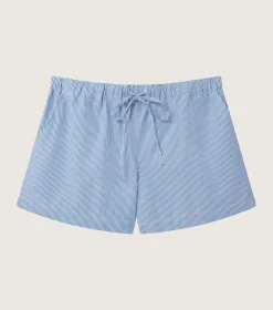 Hunza G Shorts And Skirts-Cotton Shorts - Blue Stripe