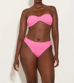 Hunza G Bikini Sets|Bandeau-Coverage Jean Bikini - Bubblegum