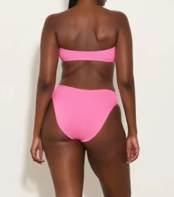 Hunza G Bikini Sets|Bandeau-Coverage Jean Bikini - Bubblegum