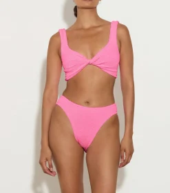 Hunza G Bikini Sets|Bralette-Coverage Juno Bikini - Bubblegum