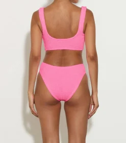 Hunza G Bikini Sets|Bralette-Coverage Juno Bikini - Bubblegum