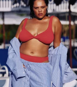 Hunza G Bikini Sets|Bralette-Coverage Juno Bikini - Red