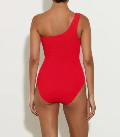 Hunza G One Shoulder-Coverage Nancy Swim - Red