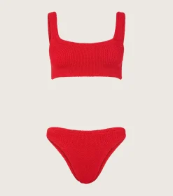 Hunza G Bikini Sets|Bralette-Coverage Xandra Bikini - Red