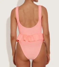 Hunza G Scoop Neck-Denise Swim - Peach