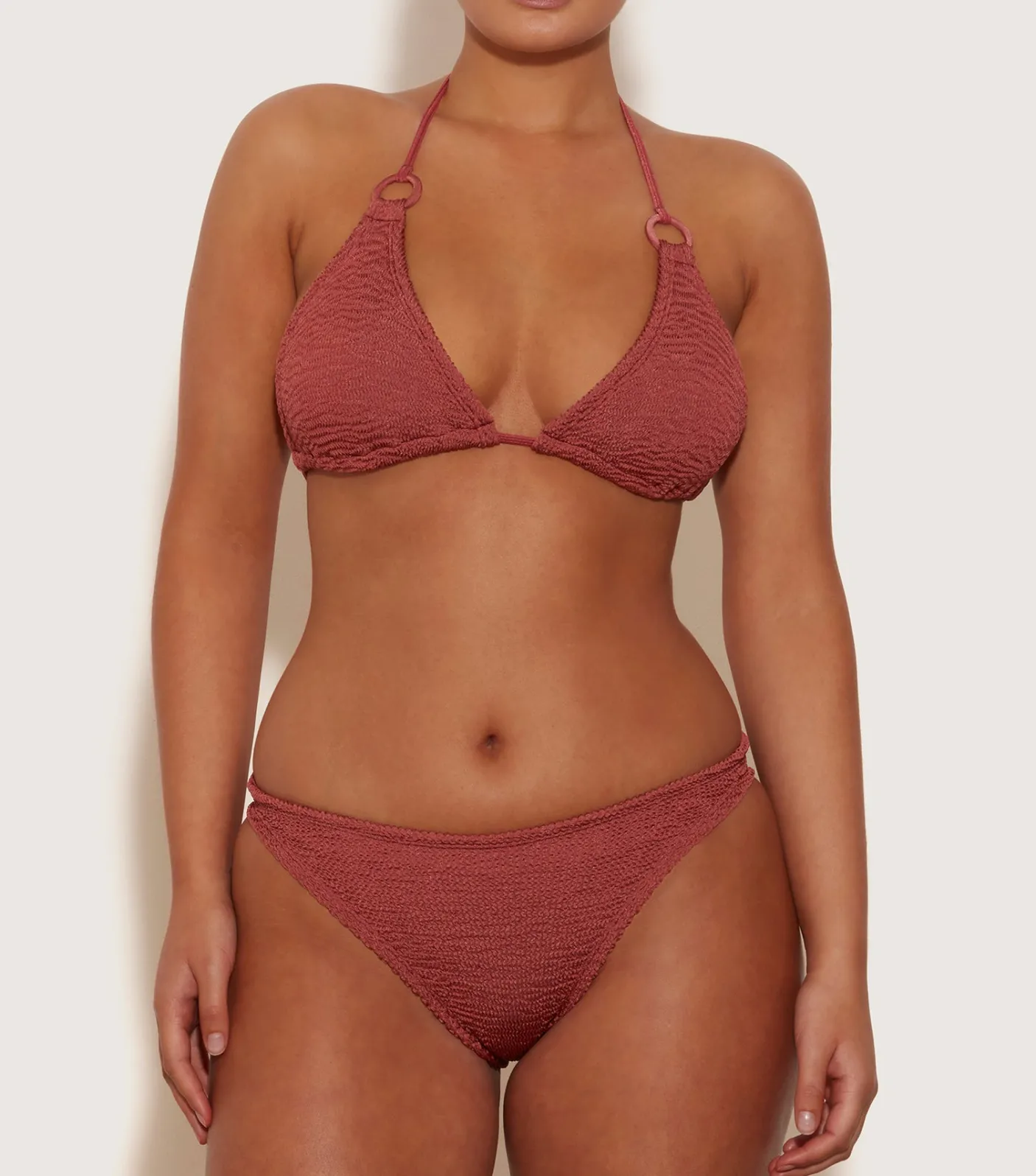 Hunza G Triangle|Bikini Sets-Eva Bikini - Metallic Rosewood