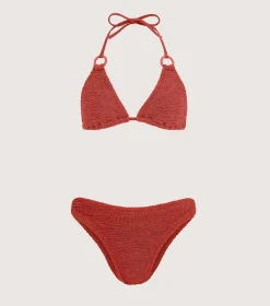 Hunza G Triangle|Bikini Sets-Eva Bikini - Metallic Rosewood
