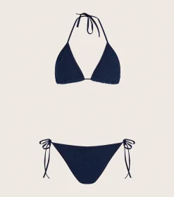 Hunza G Triangle|Bikini Sets-Gina Bikini - Navy