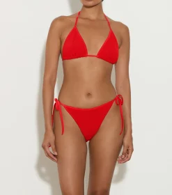 Hunza G Triangle|Bikini Sets-Gina Bikini - Red