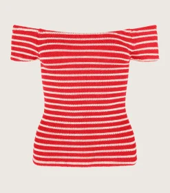 Hunza G Shirts And Tops-Grace Top - Red/White Stripe