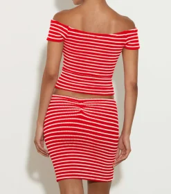 Hunza G Shirts And Tops-Grace Top - Red/White Stripe