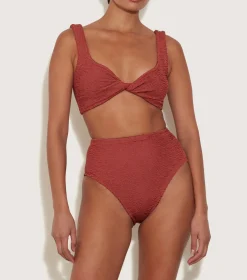 Hunza G Bikini Sets|Bralette-Jamie Bikini - Metallic Rosewood