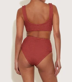 Hunza G Bikini Sets|Bralette-Jamie Bikini - Metallic Rosewood