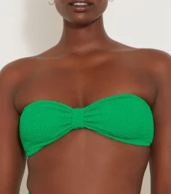 Hunza G Separates|Bandeau-Jean Bikini Top - Emerald