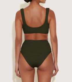 Hunza G Bikini Sets|Bralette-Judy Bikini - Metallic Khaki