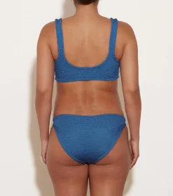 Hunza G Bikini Sets|Bralette-Juno Bikini - Metallic Denim