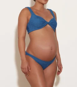 Hunza G Bikini Sets|Bralette-Juno Bikini - Metallic Denim