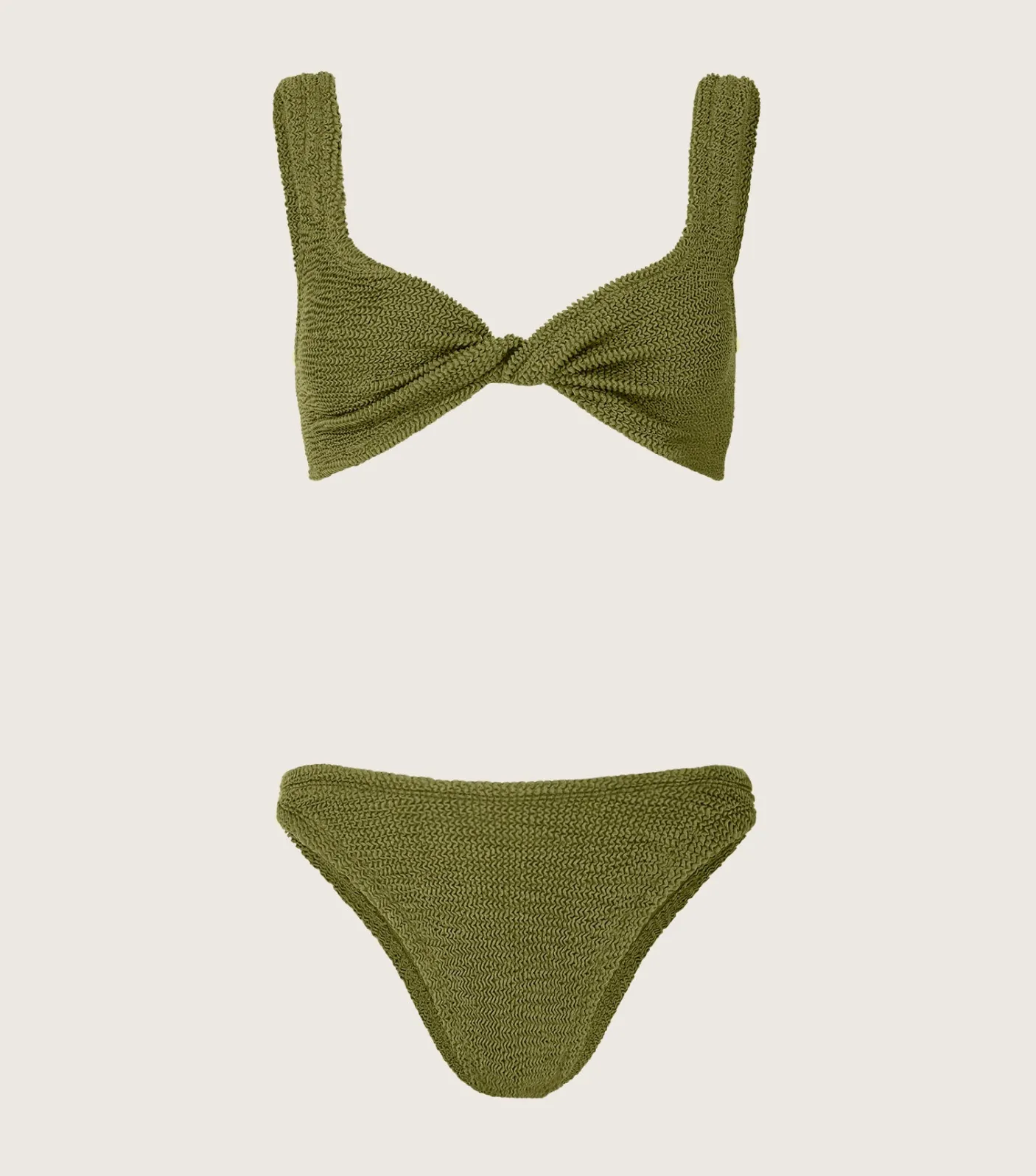 Hunza G Bikini Sets|Bralette-Juno Bikini - Metallic Moss