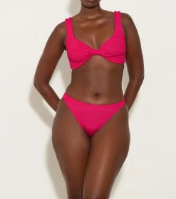 Hunza G Bikini Sets|Bralette-Juno Bikini - Metallic Raspberry