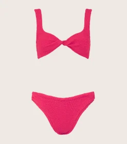 Hunza G Bikini Sets|Bralette-Juno Bikini - Metallic Raspberry