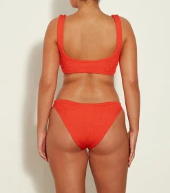 Hunza G Bikini Sets|Bralette-Juno Bikini - Metallic Tangerine