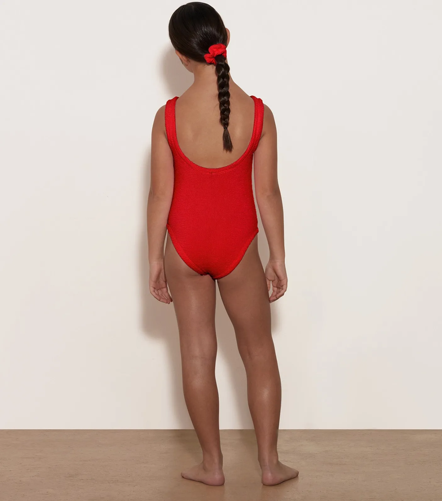 Hunza G Kids - 7-12 Yrs-Kids Classic Swim - Red