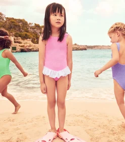 Hunza G Kids - 7-12 Yrs-Kids Denise Swim - Bubblegum