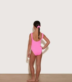 Hunza G Kids - 7-12 Yrs-Kids Domino Swim - Bubblegum