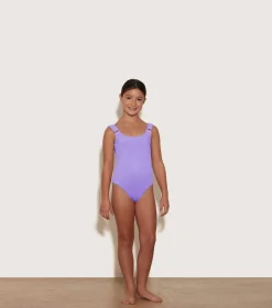 Hunza G Kids - 7-12 Yrs-Kids Domino Swim - Lilac