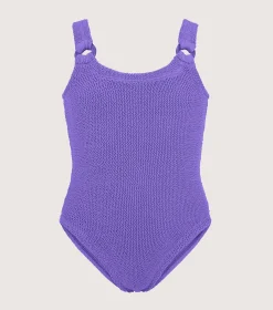 Hunza G Kids - 7-12 Yrs-Kids Domino Swim - Lilac