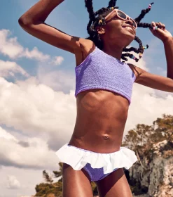 Hunza G Kids - 7-12 Yrs-Kids Olive Bikini - Lilac