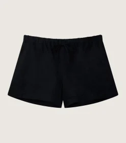 Hunza G Shorts And Skirts-Linen Shorts - Black