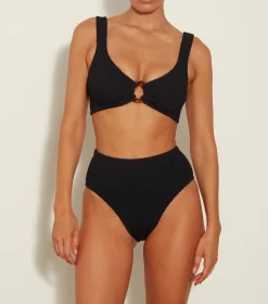 Hunza G Bralette|High-Waisted-Nadine Bikini - Black