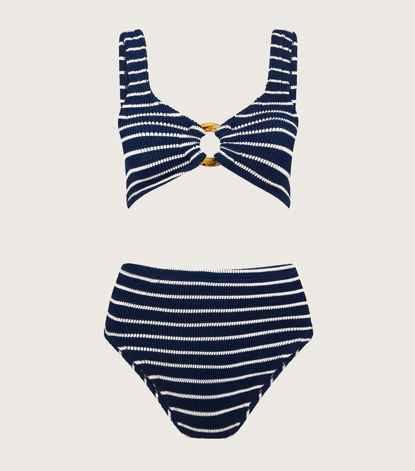 Hunza G Bikini Sets|Bralette-Nadine Bikini - Navy/White Stripe