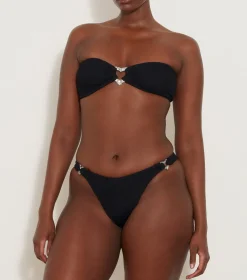 Hunza G Bikini Sets|Bandeau-Nicole Bikini - Black