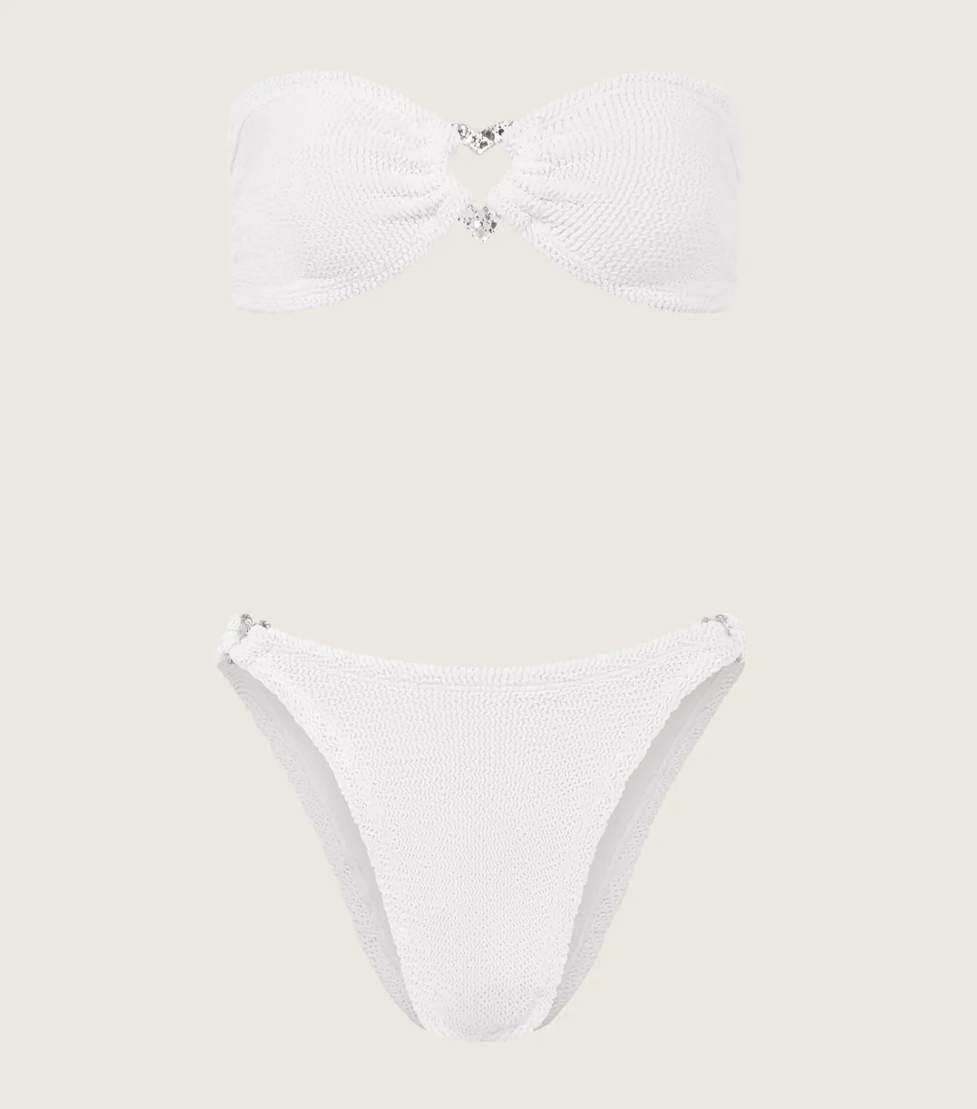 Hunza G Bikini Sets-Nicole Bikini - White