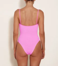 Hunza G Scoop Neck-Pamela Swim - Bubblegum