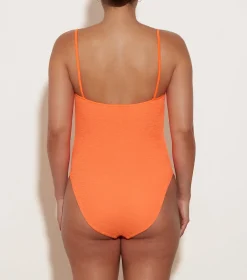 Hunza G Scoop Neck-Pamela Swim - Orange