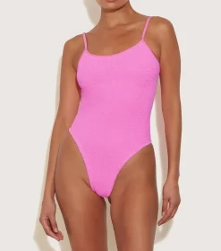 Hunza G Scoop Neck-Petra Swim - Bubblegum