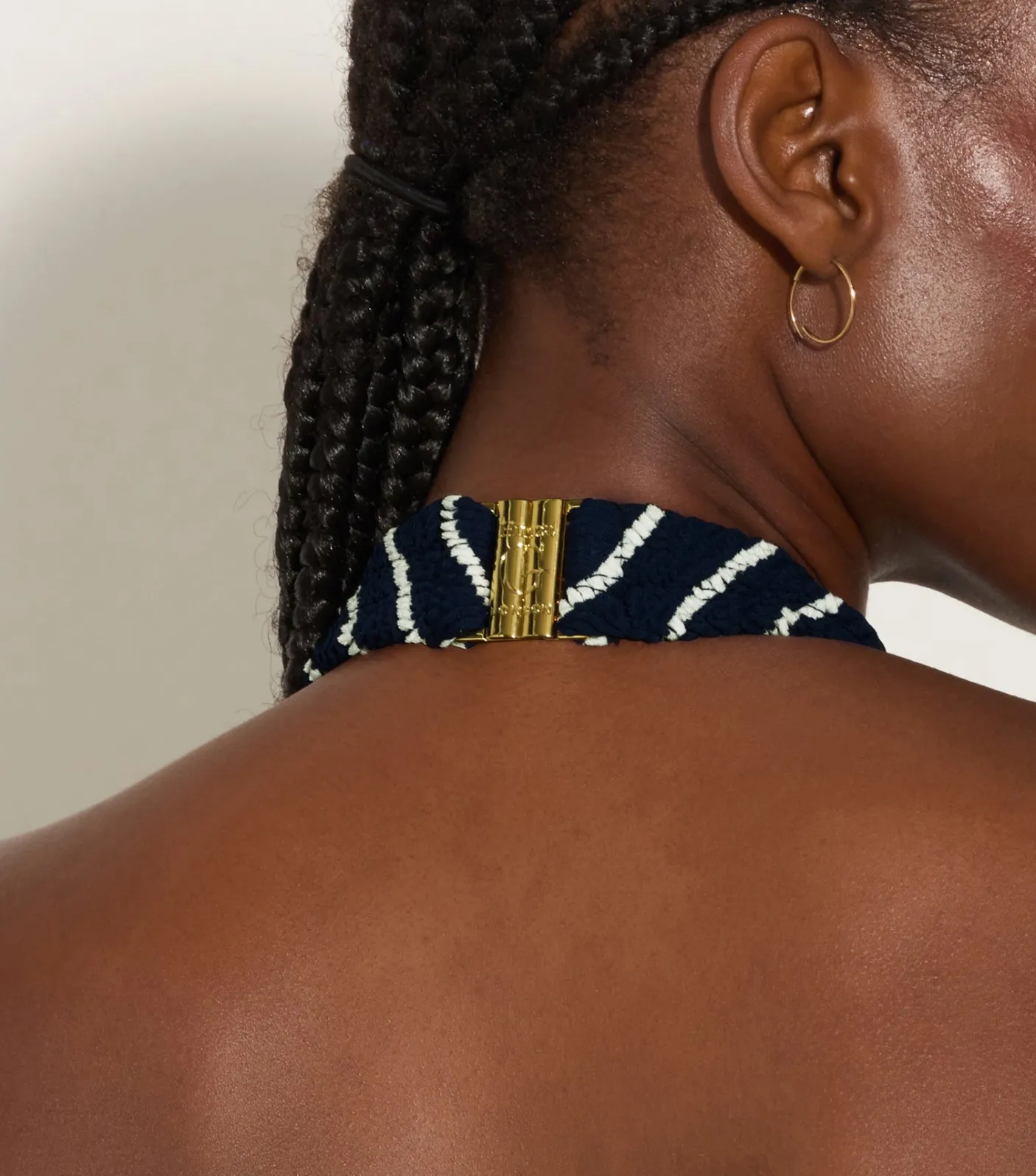 Hunza G Dresses-Polly Dress - Navy/White Stripe