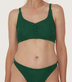 Hunza G Bikini Sets-Post Mastectomy Bikini - Metallic Forest Green