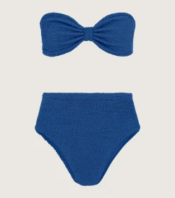 Hunza G Bikini Sets|High-Waisted-Ruby Bikini - Metallic Denim