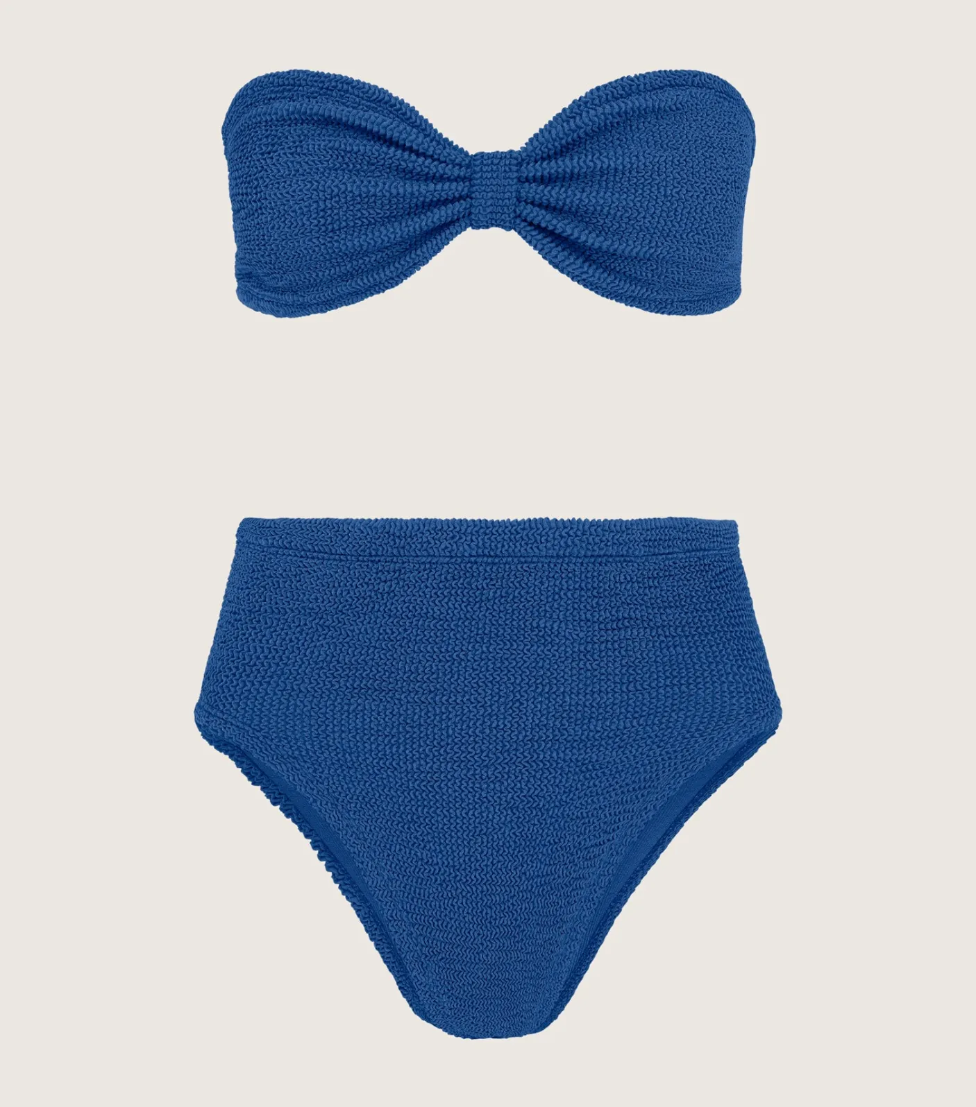 Hunza G Bikini Sets|High-Waisted-Ruby Bikini - Metallic Denim