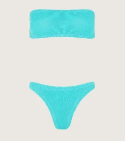 Hunza G Bikini Sets|Bandeau-Shay Bikini - Aqua